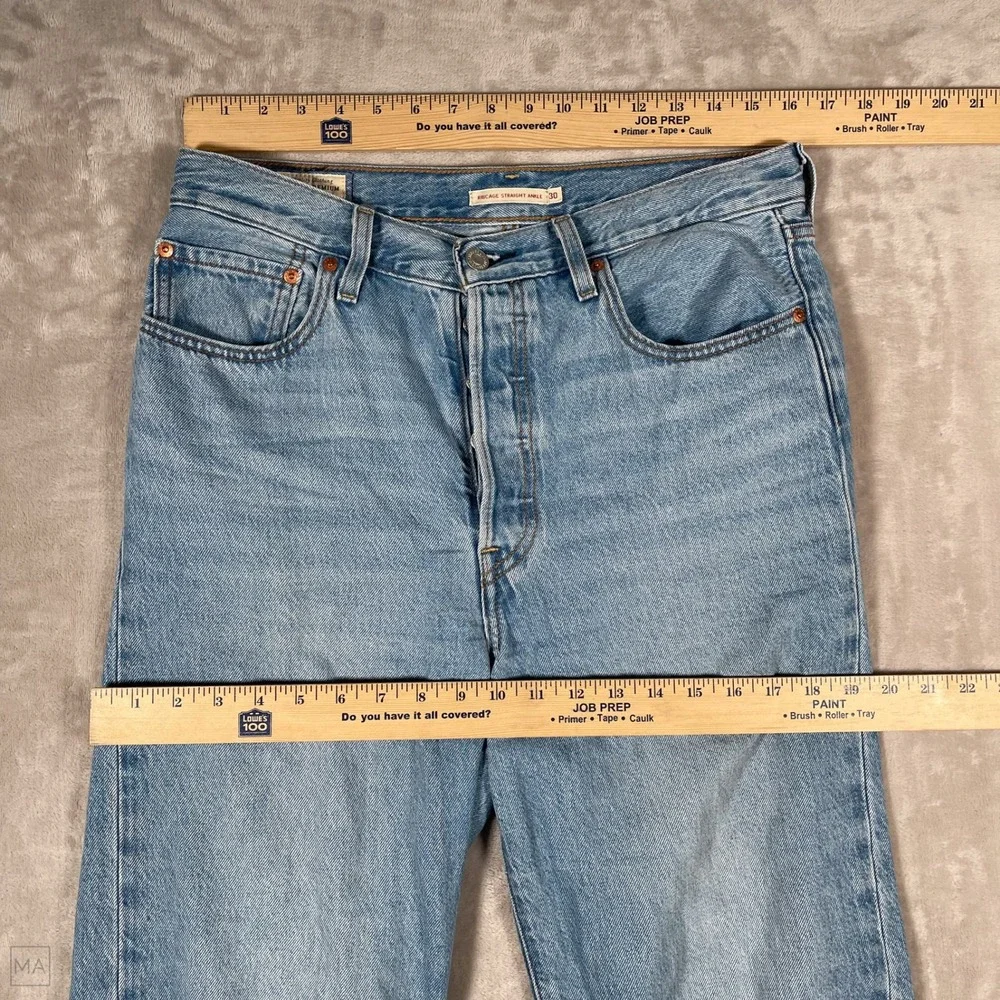 Levi's Women's Jeans Ribcage Straight Ankle Denim Button Fly Casual	30 Blue